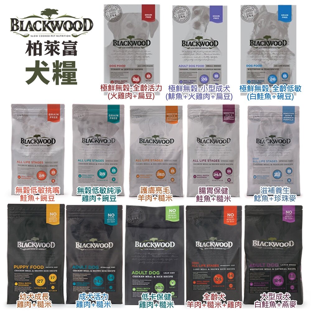Blackwood 柏萊富 犬糧 4.5磅(2kg) 功能性 極鮮無穀 低卡保健 狗乾糧 狗主食 狗飼料『WANG』-圖片-2