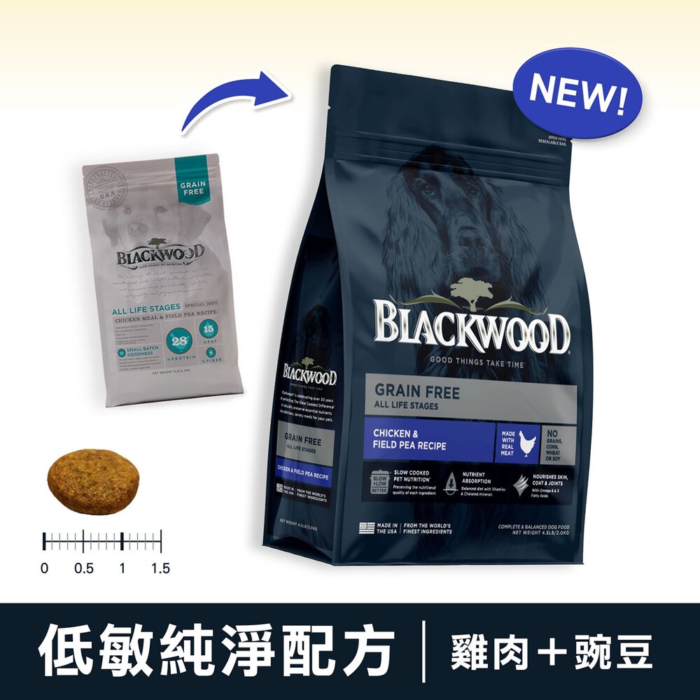 Blackwood 柏萊富 犬糧 4.5磅(2kg) 功能性 極鮮無穀 低卡保健 狗乾糧 狗主食 狗飼料『WANG』-圖片-6