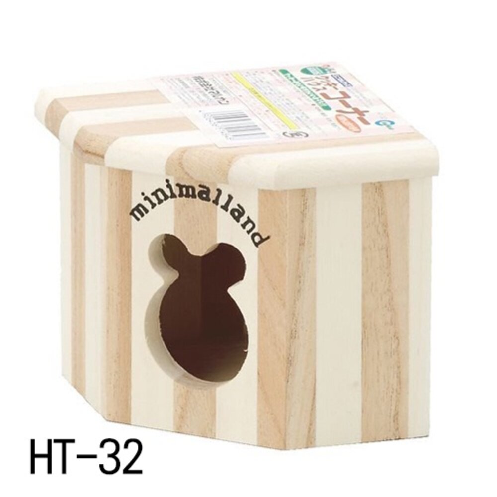 MARUKAN 鼠屋 城堡餐廳 小木屋 屋型飲水架 舒適屋附磨牙玩具座 木製組裝式套房『WANG』-圖片-6