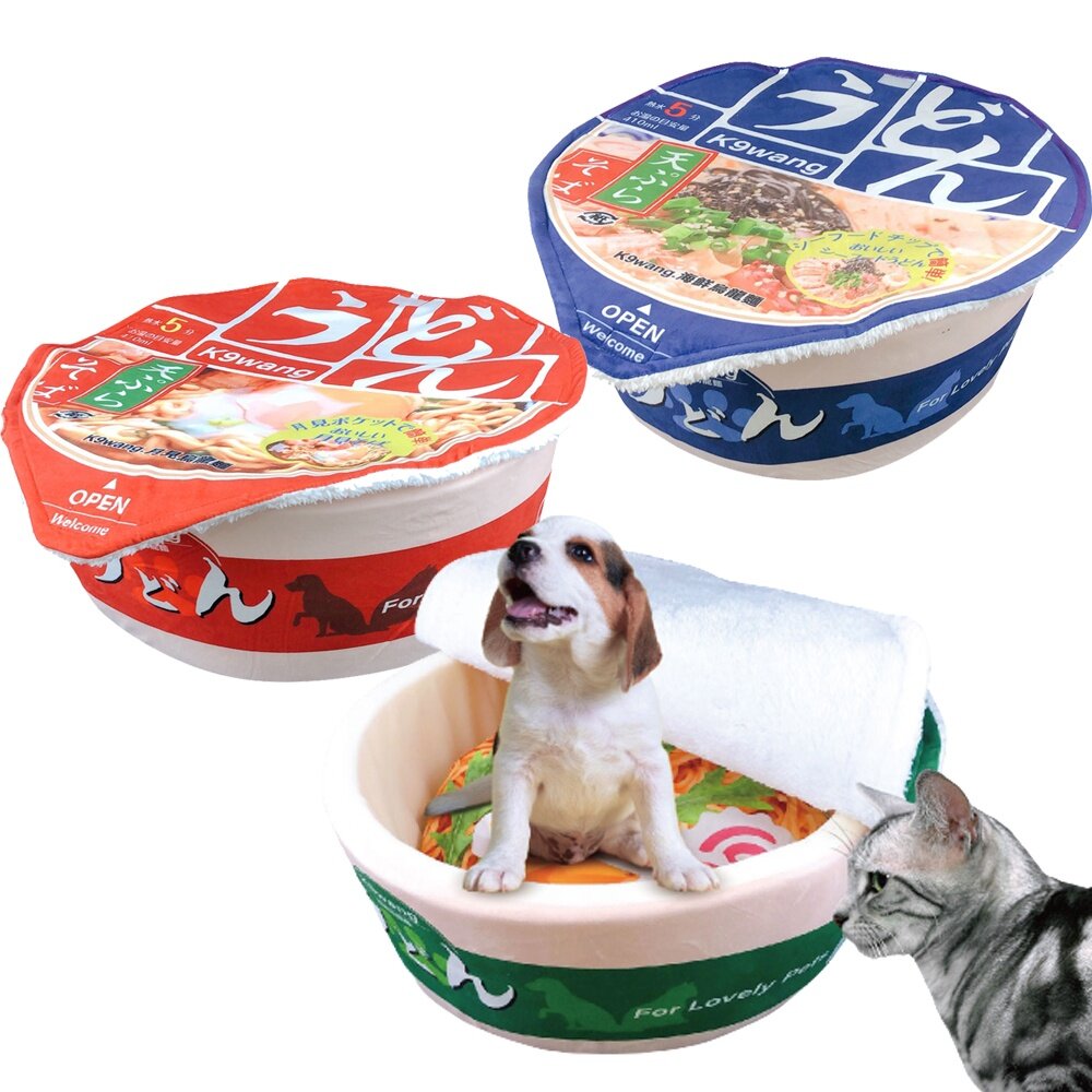 icat 寵喵樂 寵物睡窩 日式罐頭 柔軟時尚厚實四方床 可愛茶杯 可麗露窩 四季通用 貓窩『WANG』-圖片-1