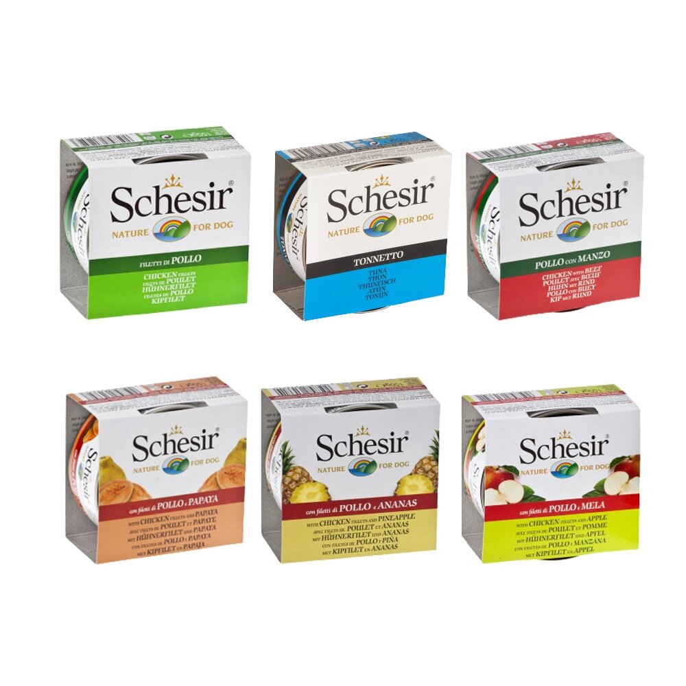 義大利 Schesir 鮮時 狗罐頭 150g【20罐組】 水果罐 凍膠罐 狗罐頭『WANG』-圖片-1