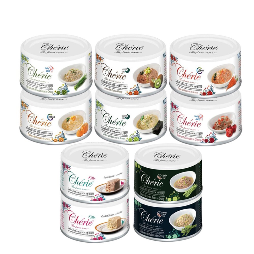 Cherie 法麗 全營養主食貓罐 80g【單罐】皮毛保健 幼貓 慕斯罐 主食貓罐 貓罐頭『WANG』-圖片-1