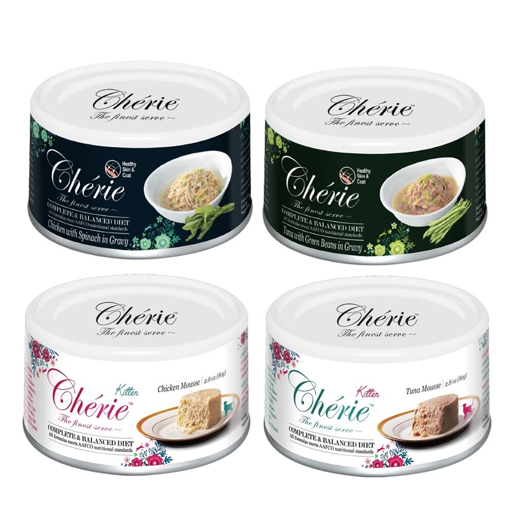 Cherie 法麗 全營養主食貓罐 80g【單罐】皮毛保健 幼貓 慕斯罐 主食貓罐 貓罐頭『WANG』-圖片-7