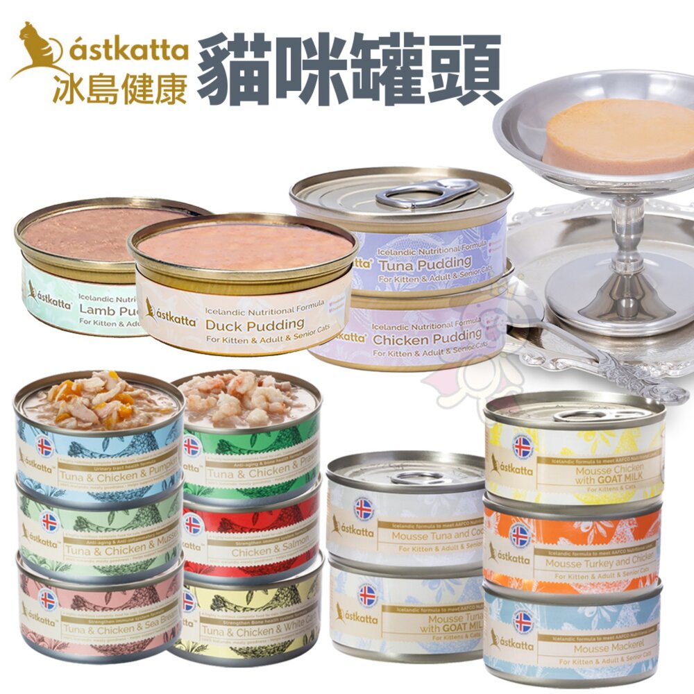 Astkatta 冰島健康 補水布丁罐 40g【24罐組】湯包罐 補水罐 主食貓罐 貓罐頭『WANG』-圖片-3