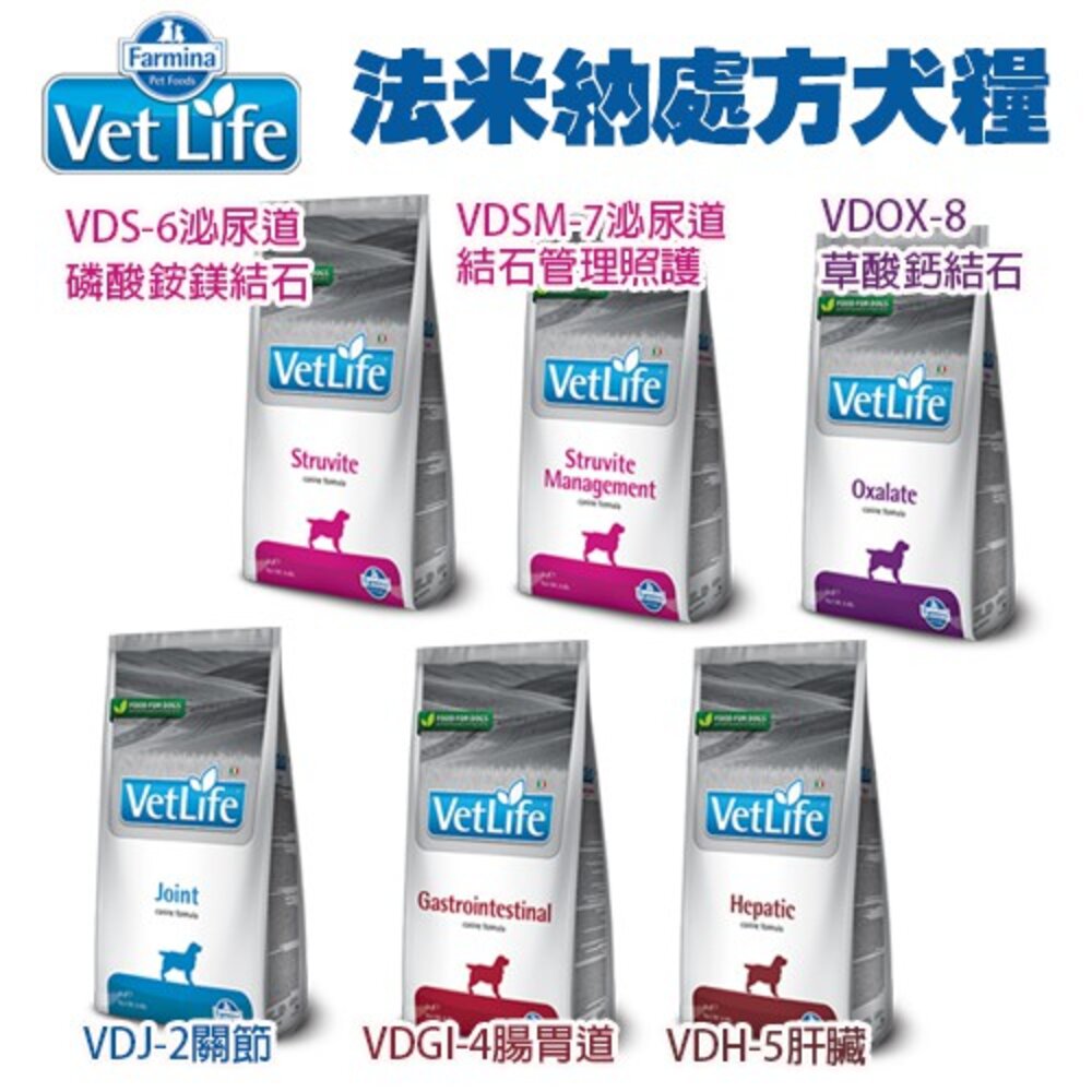 義大利 Farmina 法米納 處方犬飼料 2kg【免運】腸胃道/肝腎臟/心血管/泌尿道/低敏配方『WANG』-圖片-2