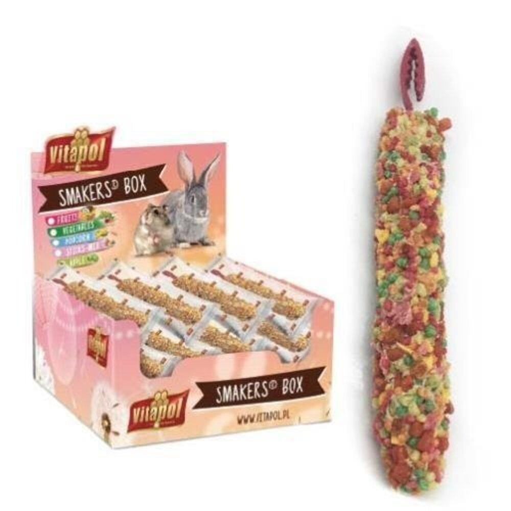 Vitapol 鼠兔棒棒糖 45g 綜合水果|蔬菜|爆米花|蘋果 兔子棒棒糖 鼠棒棒糖 鼠兔零食『WANG』-圖片-1