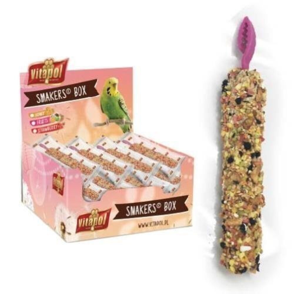 Vitapol 小型鸚鵡棒棒糖 45g 綜合水果|草莓 小型鸚鵡零食 鳥零食 鳥點心『WANG』-圖片-2