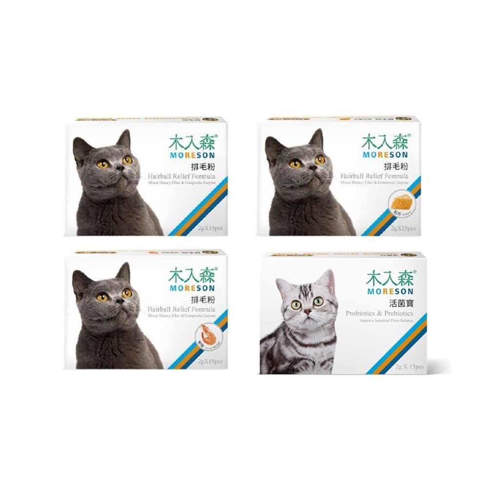 Moreson 木入森 貓咪營養品 保腎利/膚立好/護疫升/有關膝/好規泌/排毛粉/益生菌固齒麗口滴劑『WANG』-圖片-5
