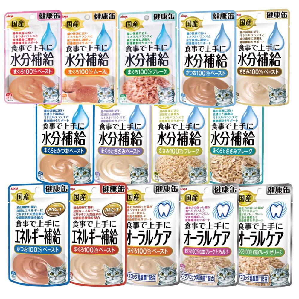 AIXIA 愛喜雅 水分補給軟包 40g【單包】能量補給軟包 口腔保健 健康補給軟包 水分補給 貓餐包『WANG』-圖片-1