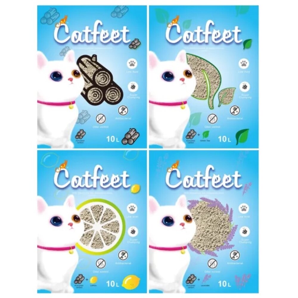 1175246369-CatFeet 碳球砂10L【單包】活性碳｜活性碳+綠茶｜活性碳+檸檬｜活性碳+薰衣草  貓砂『WANG』