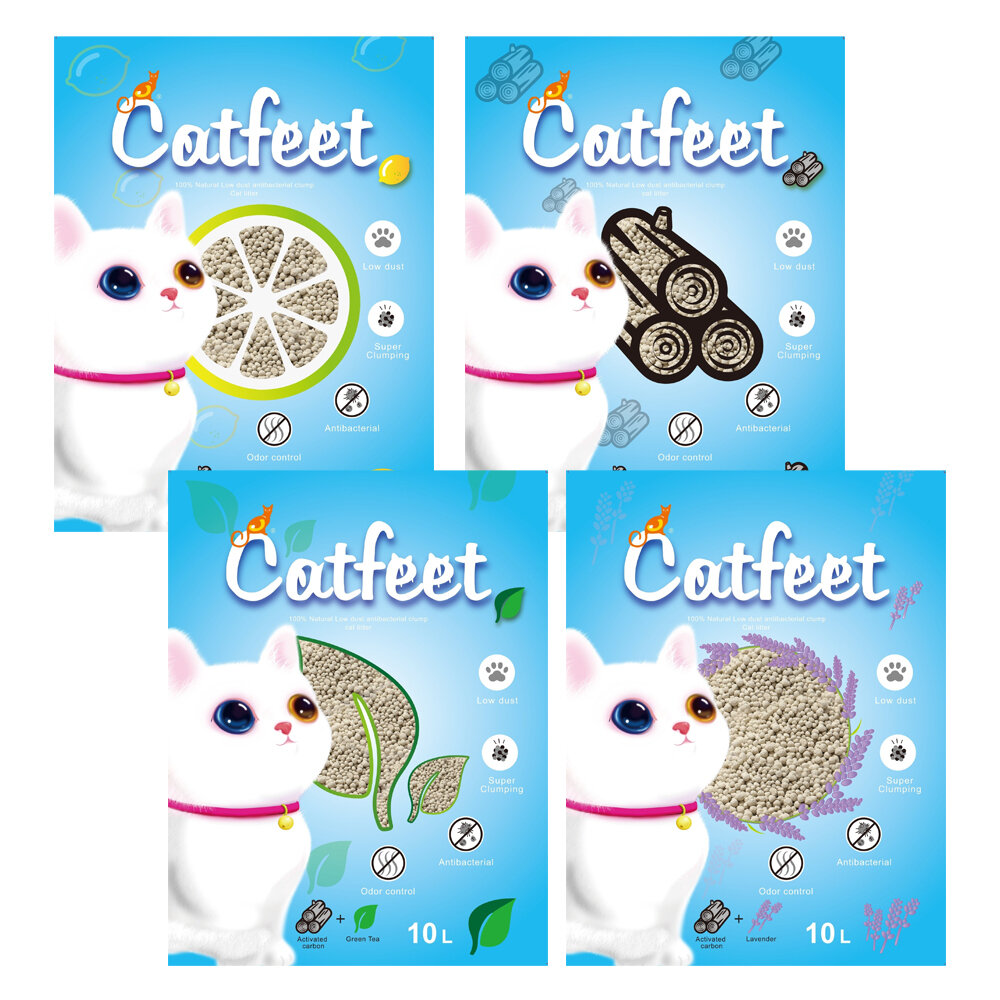 1175260838-CatFeet 碳球砂10L【3包組免運】活性碳｜活性碳+綠茶｜活性碳+檸檬｜活性碳+薰衣草  貓砂『WANG』