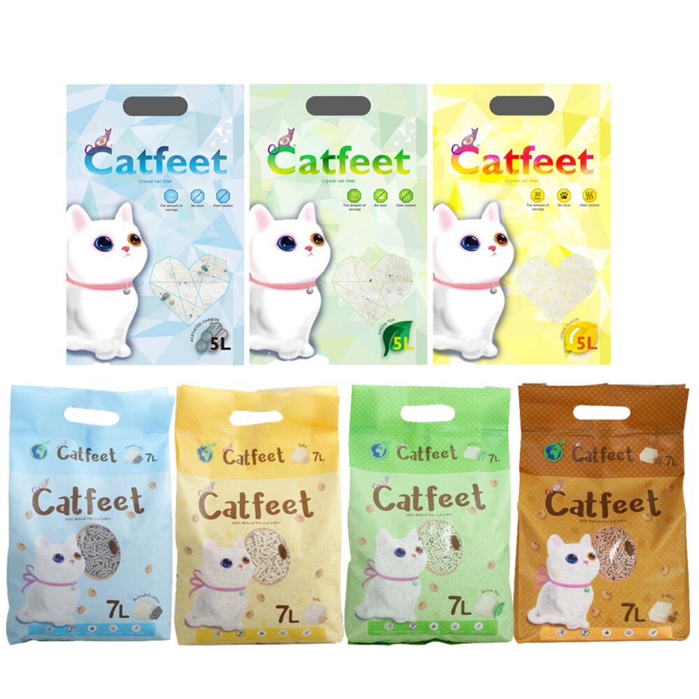 CatFeet 天然環保豆腐砂【單包】除臭水晶貓砂 除臭貓砂 消臭 水晶砂 豆腐砂 貓砂『WANG』-圖片-1