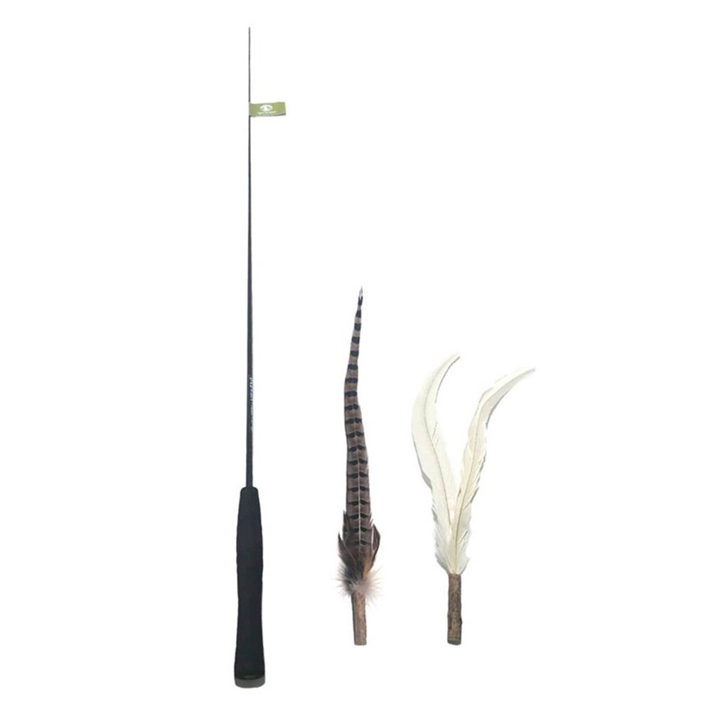 CATWANT 貓咪旺農場 超長木天蓼羽毛逗貓棒 伸縮版 貓棒接頭 貓玩具 逗貓棒『WANG』-圖片-5