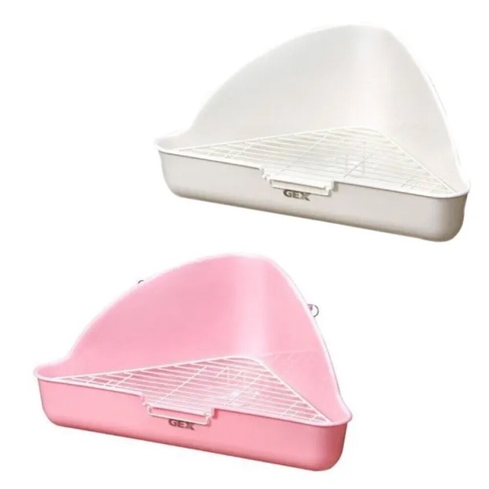 GEX 兔子便盆 兔子尿墊 尿垢清潔劑 療癒透明松木屋 三角便盆 四角型便盆 正方型便盆 每日除尿垢清潔『WANG』-圖片-3