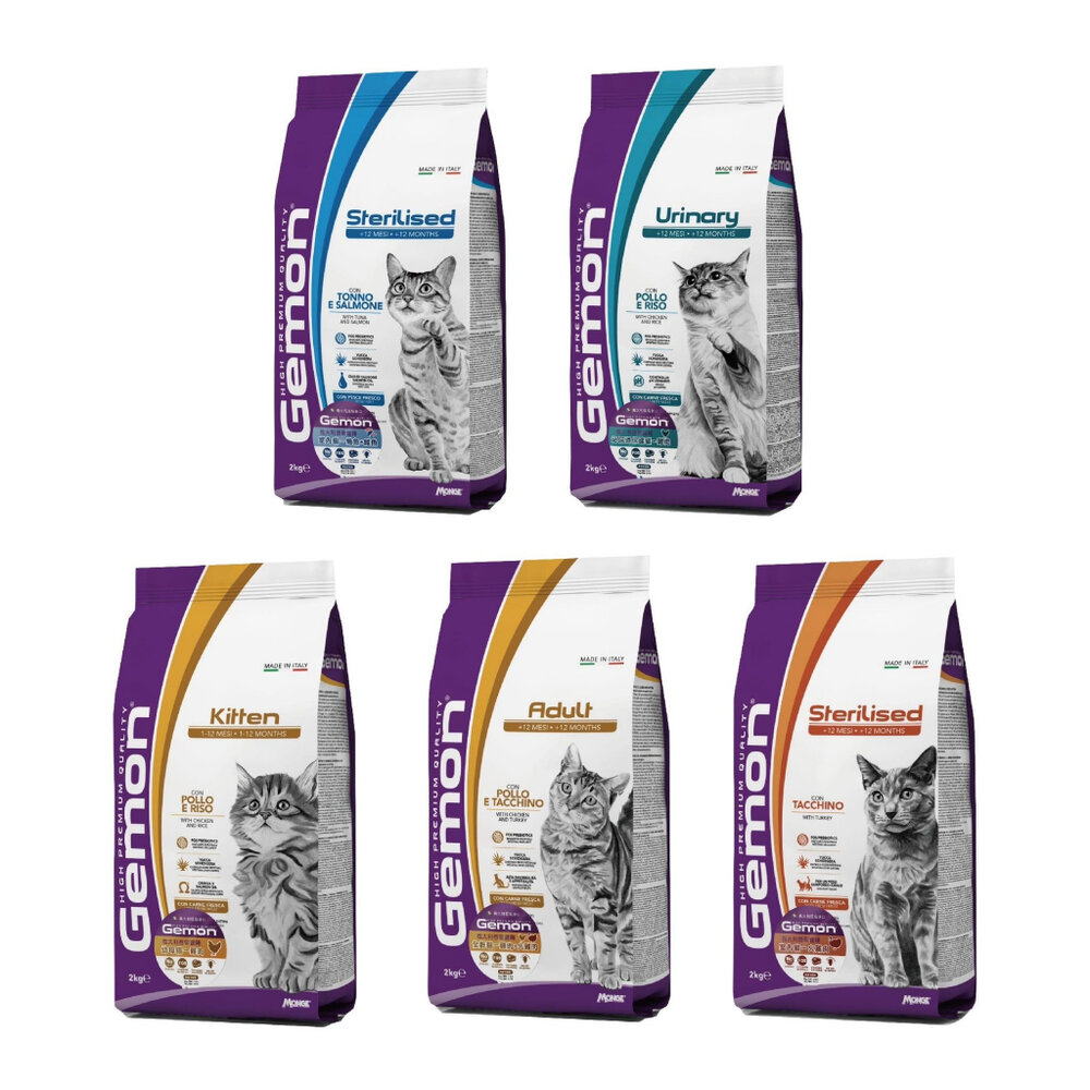 義大利 GEMON 啟蒙寵糧 貓糧 2kg 幼母貓 成貓 室內貓 泌尿道 貓飼料『WANG』-圖片-1