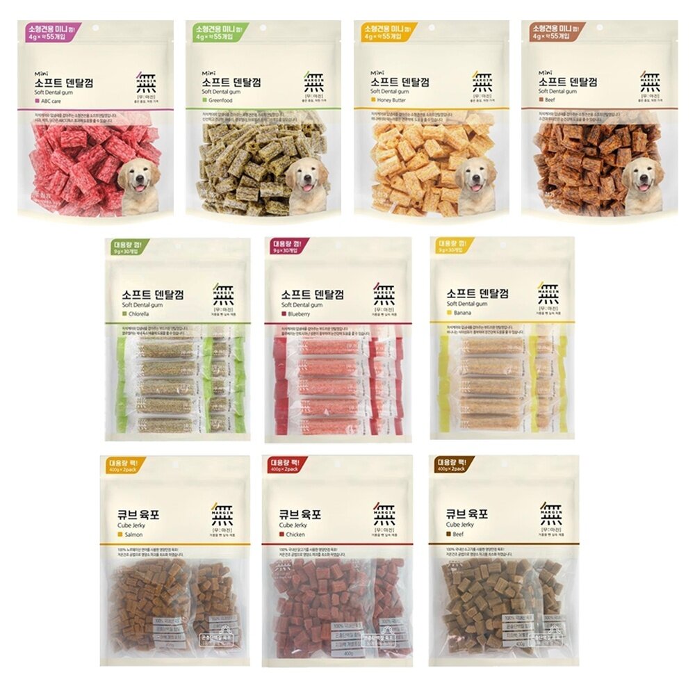 韓國原裝進口 無IN零食系列 耐咬潔牙棒/零食肉塊/耐咬潔牙點心 狗零食『WANG』-圖片-1