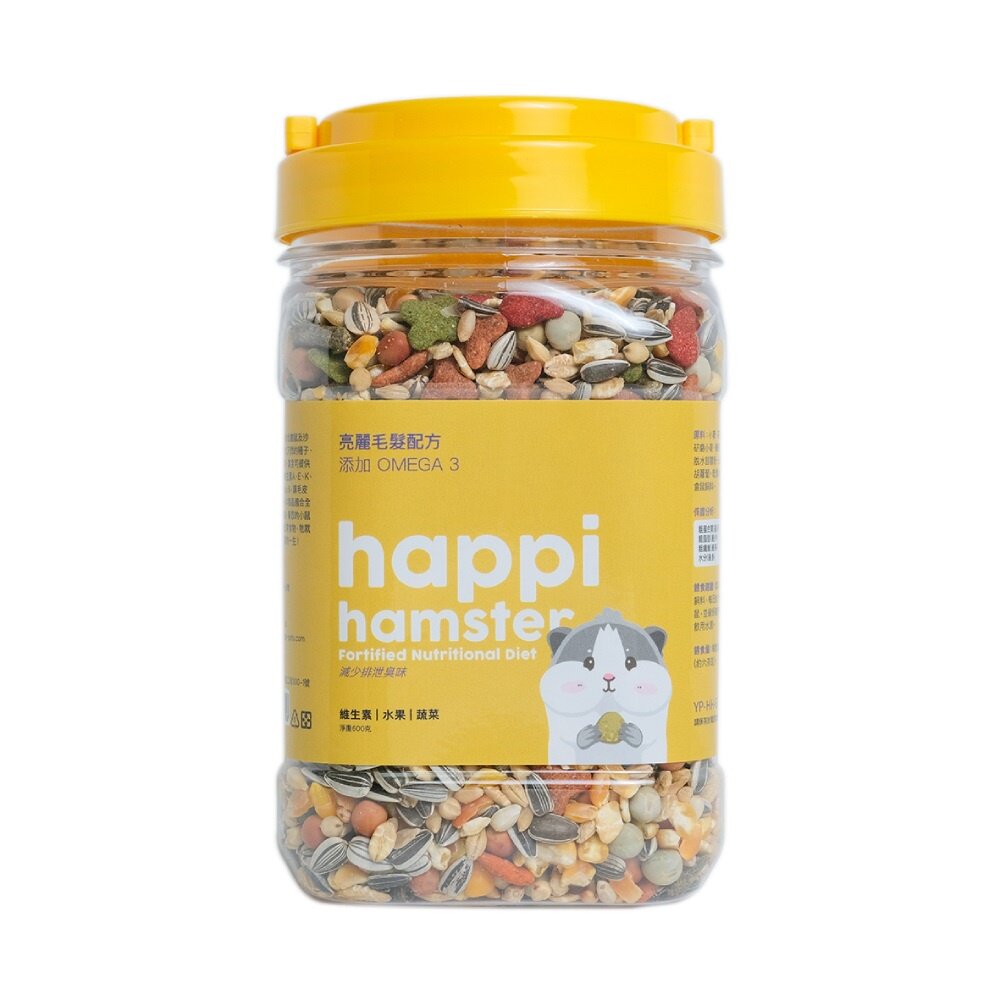 Happi Hamster 寵物鼠飼料600g 高纖低脂 幫助寵物鼠磨牙顧齒 鼠飼料『WANG』-圖片-4