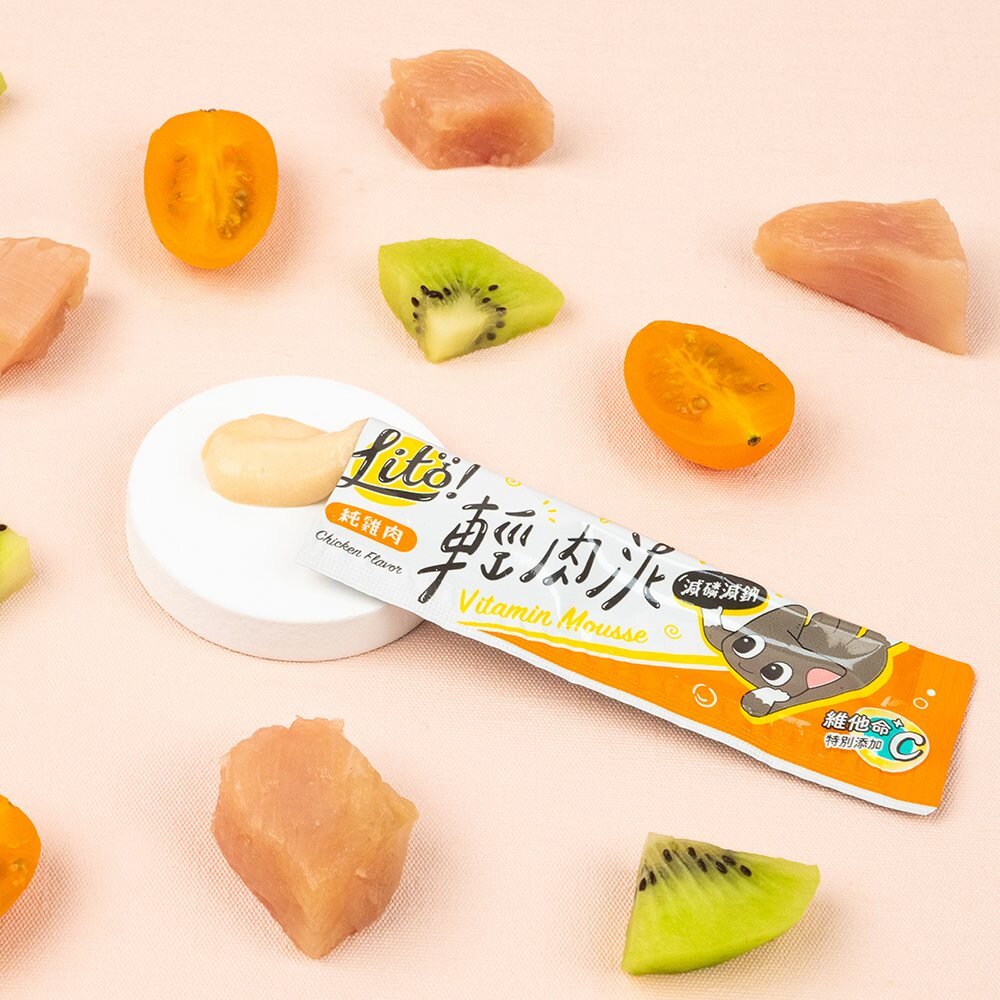 LitoMon 怪獸部落 LITÖ! 輕肉泥 10g×4條 維他命機能PLUS 貓肉泥『WANG』-圖片-8