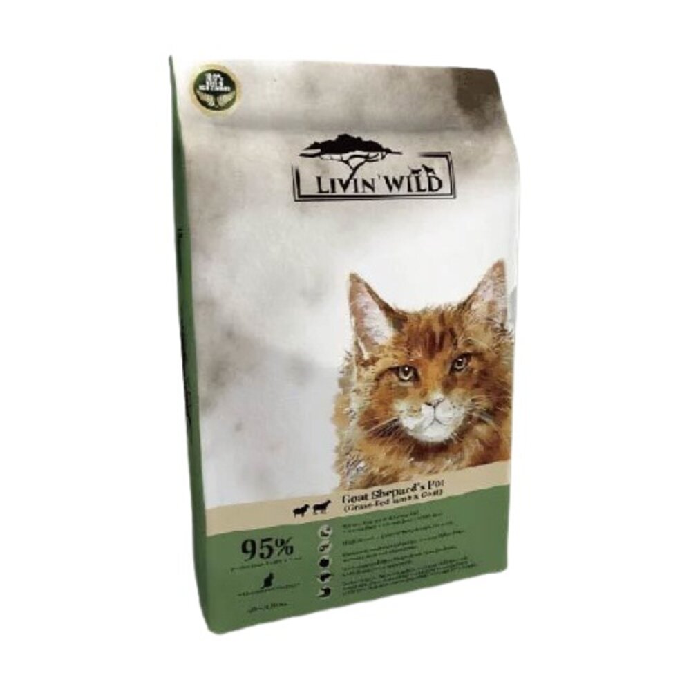 LIVIN'WILD 野宴 無榖貓糧 15LB-33LB【免運】 草飼羊|放養雞|帝王鮭魚 無穀 貓糧『WANG』-圖片-3