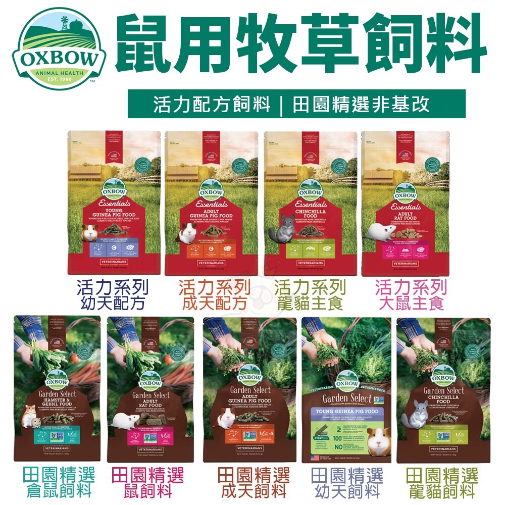127526061-美國 OXBOW 小動物飼料 田園精選 活力配方系列 成天 幼天 成兔 幼兔 龍貓 鼠兔飼料『WANG』