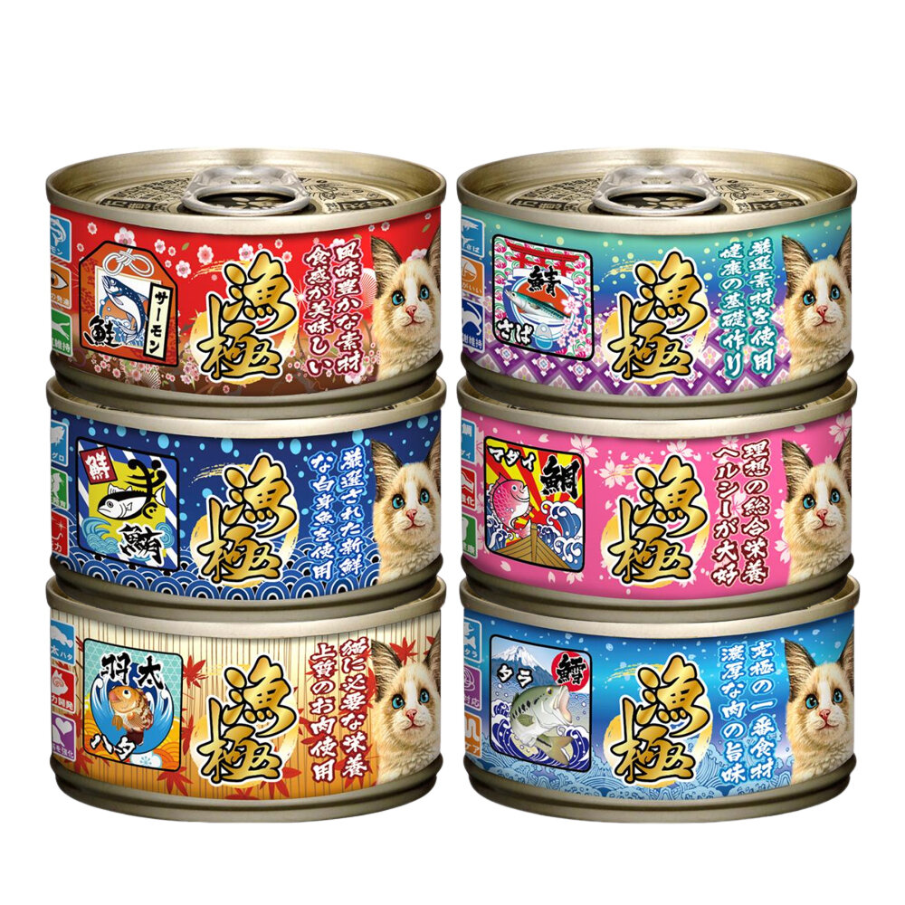 日本 AkikA 漁極 主食貓罐 80g 160g【多罐組】無穀貓罐 漁極罐 主食罐 貓罐頭『WANG』-圖片-1