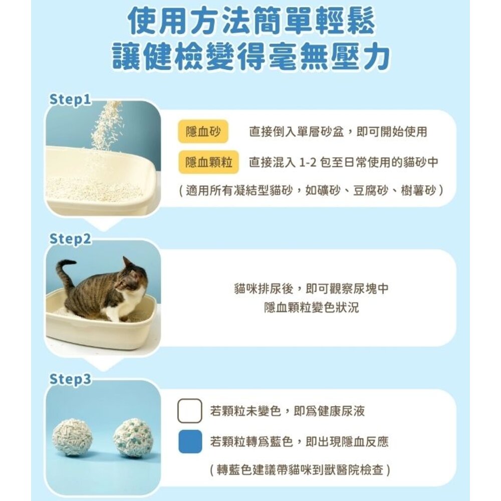 汪喵星球 益生菌消臭豆腐砂 無痕砂 瞬凝木薯砂 泌尿健康檢測隱血砂 條型|米粒型 隱血砂 貓砂『WANG』-圖片-6