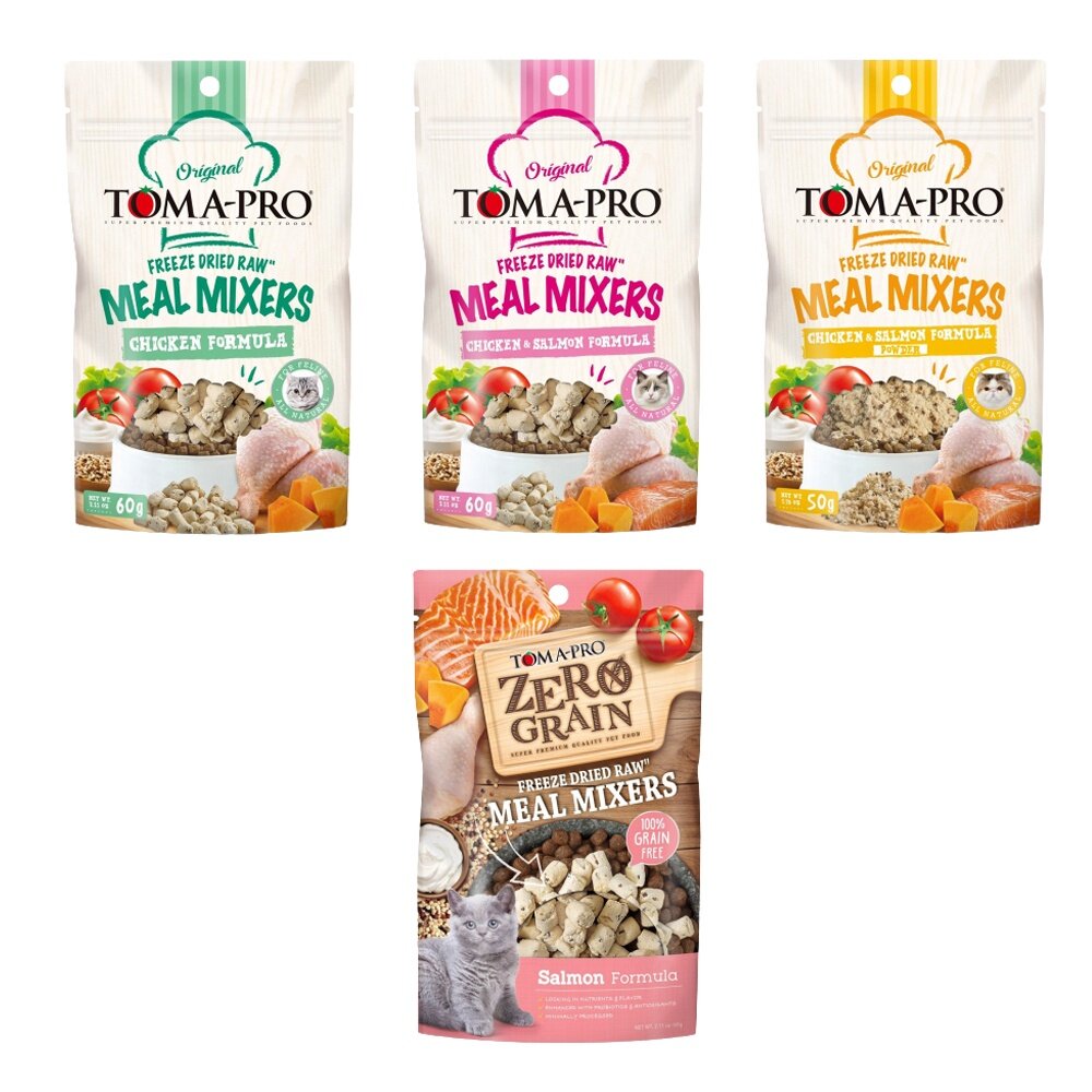 12838971773-TOMA-PRO 優格 貓用鮮肉佐餐凍乾50-60g 雞肉/鮭魚/雞肉+鮭魚(酥鬆)/零穀鮭魚 貓零食 貓糧『WANG』