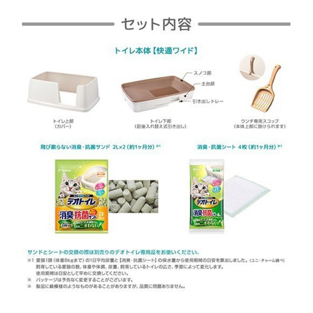 日本嬌聯 Unicharm消臭大師 貓砂盆【免運】 寬型抗菌 雙層貓砂盆 日本原裝進口 貓砂盆 『WANG』-圖片-5