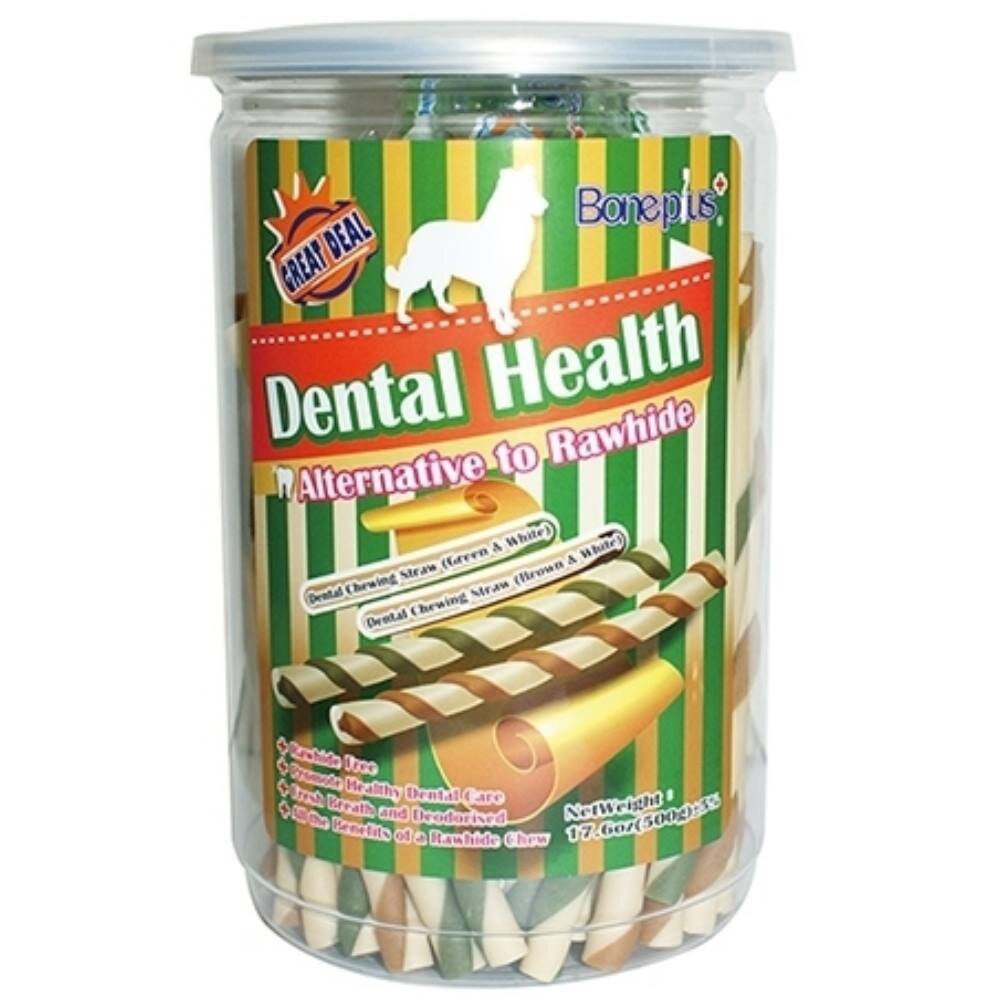 英國 BONE PLUS 綜合雙色潔牙軟笛酥 罐裝|桶裝 狗零食『WANG』-圖片-3