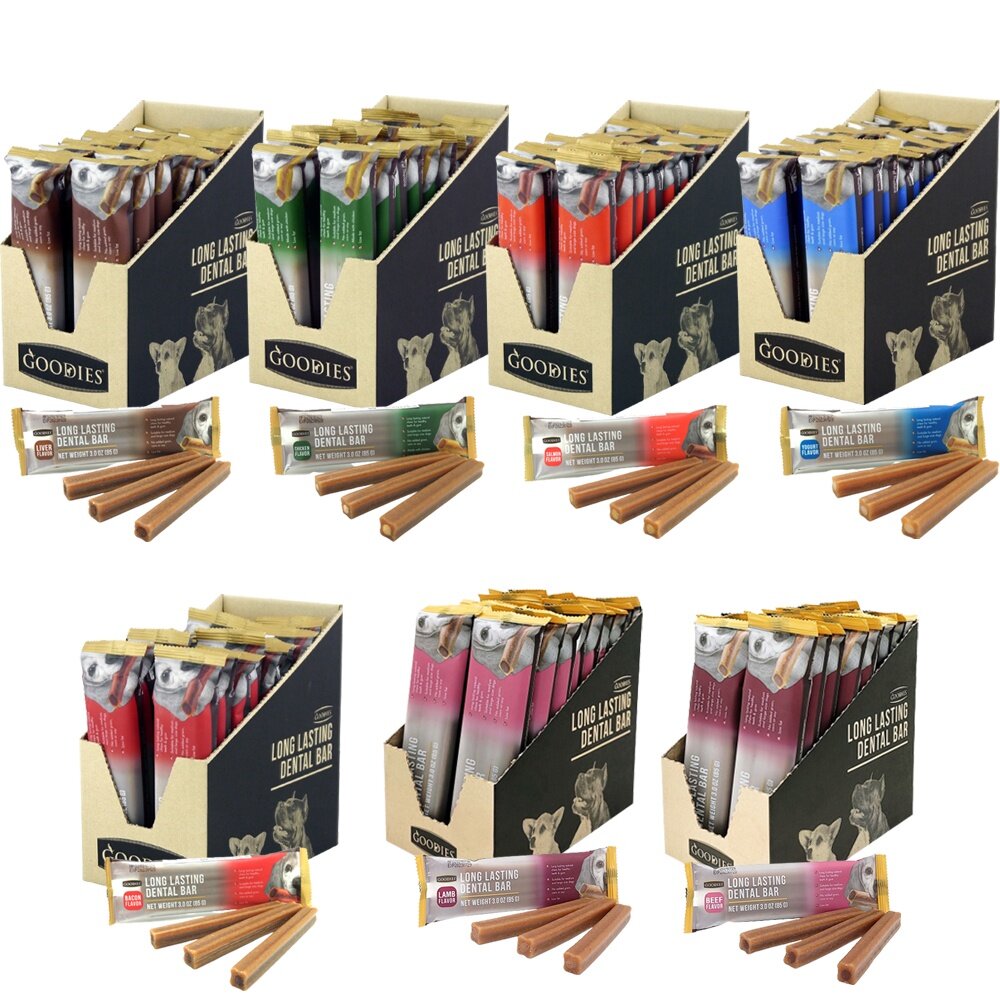 Goodies 耐嚼型潔牙棒(3支入)85g【18包盒裝】 隨手包好攜帶 適合小中型犬 狗零食『WANG』-圖片-1