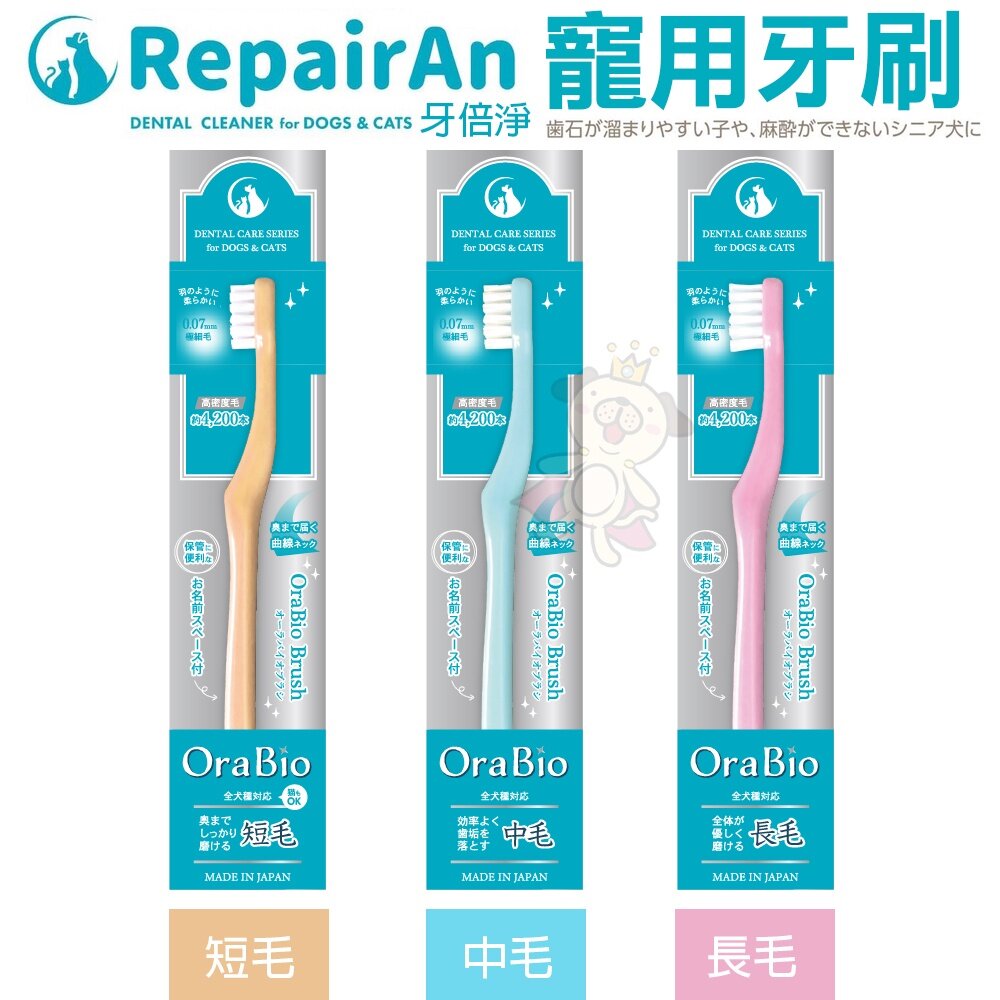 RepairAn 牙倍淨 寵物牙刷/結石消除鉗/潔牙凝膠 4入 20入組 犬貓用『WANG』-圖片-3