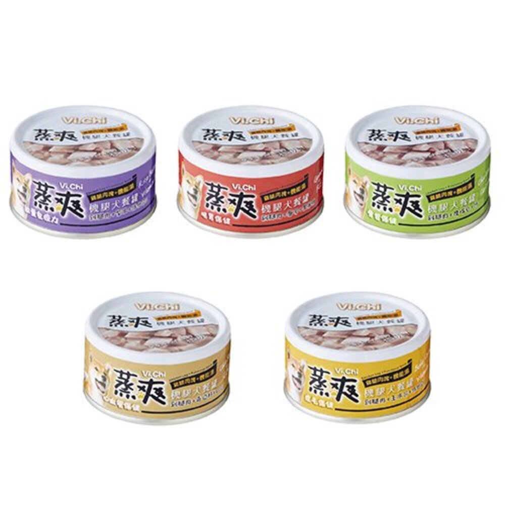 VI.CHI 維齊 蒸爽機腿犬餐罐80g 【24罐組】鮮嫩大塊雞腿肉 狗罐頭『WANG』-圖片-1
