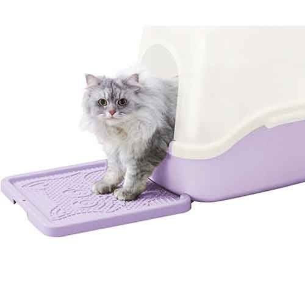 日本 Richell 卡羅 貓便盆系列 單層 雙層 方型 圍片蹲式 屋型 貓砂踏板 貓砂盆『WANG』-圖片-2