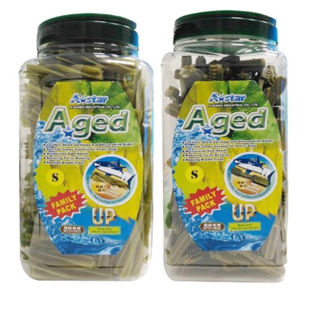 A-Star Bones AB潔牙骨桶裝1100g±5% 多效雙頭 五星/亮白雙頭 五星/空心六星棒/高齡犬『WANG』-圖片-7