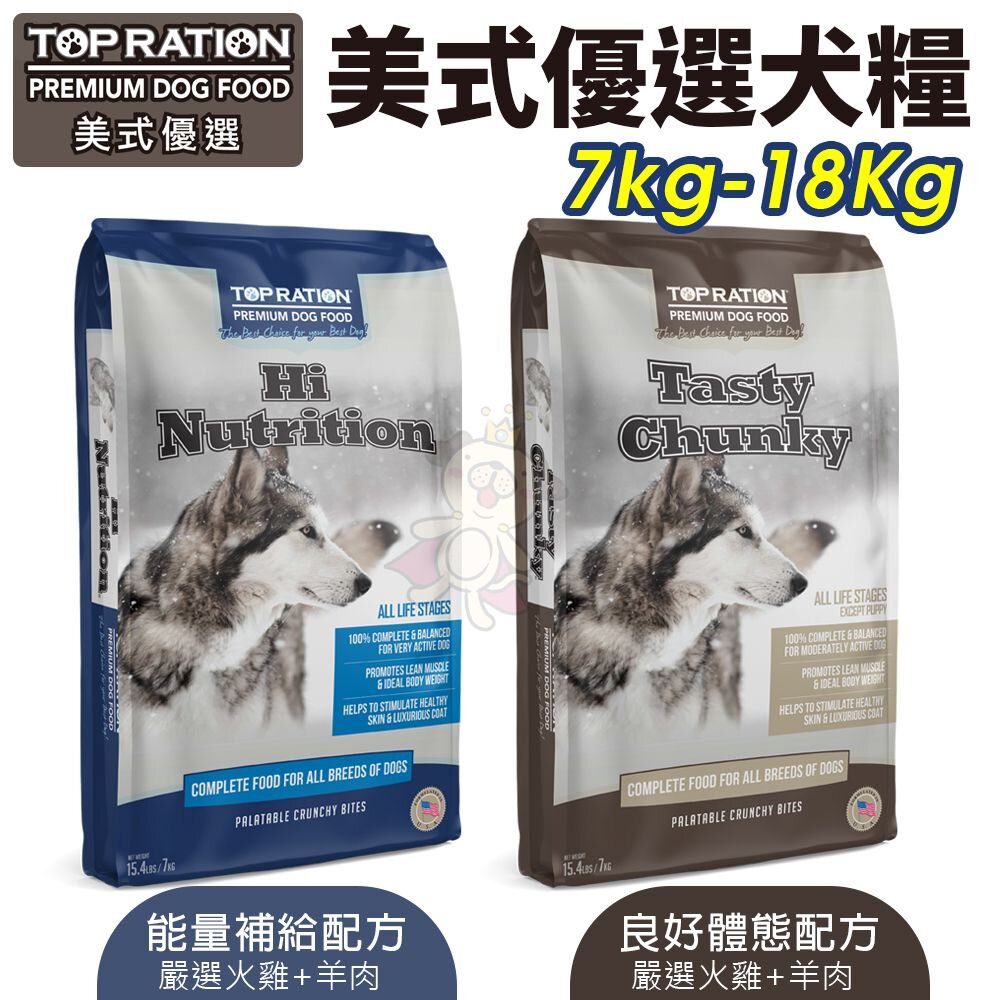15804703661-TOPRATION 美式優選 火雞+羊肉犬糧 7kg-18Kg 能量補給/良好體態配方 犬糧『WANG』
