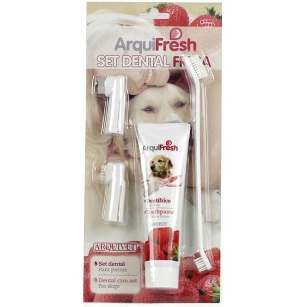 西班牙 ArquiFresh 香甜草莓愛犬牙膏 香甜草莓愛犬牙膏+牙刷組 犬用牙膏『WANG』-圖片-4