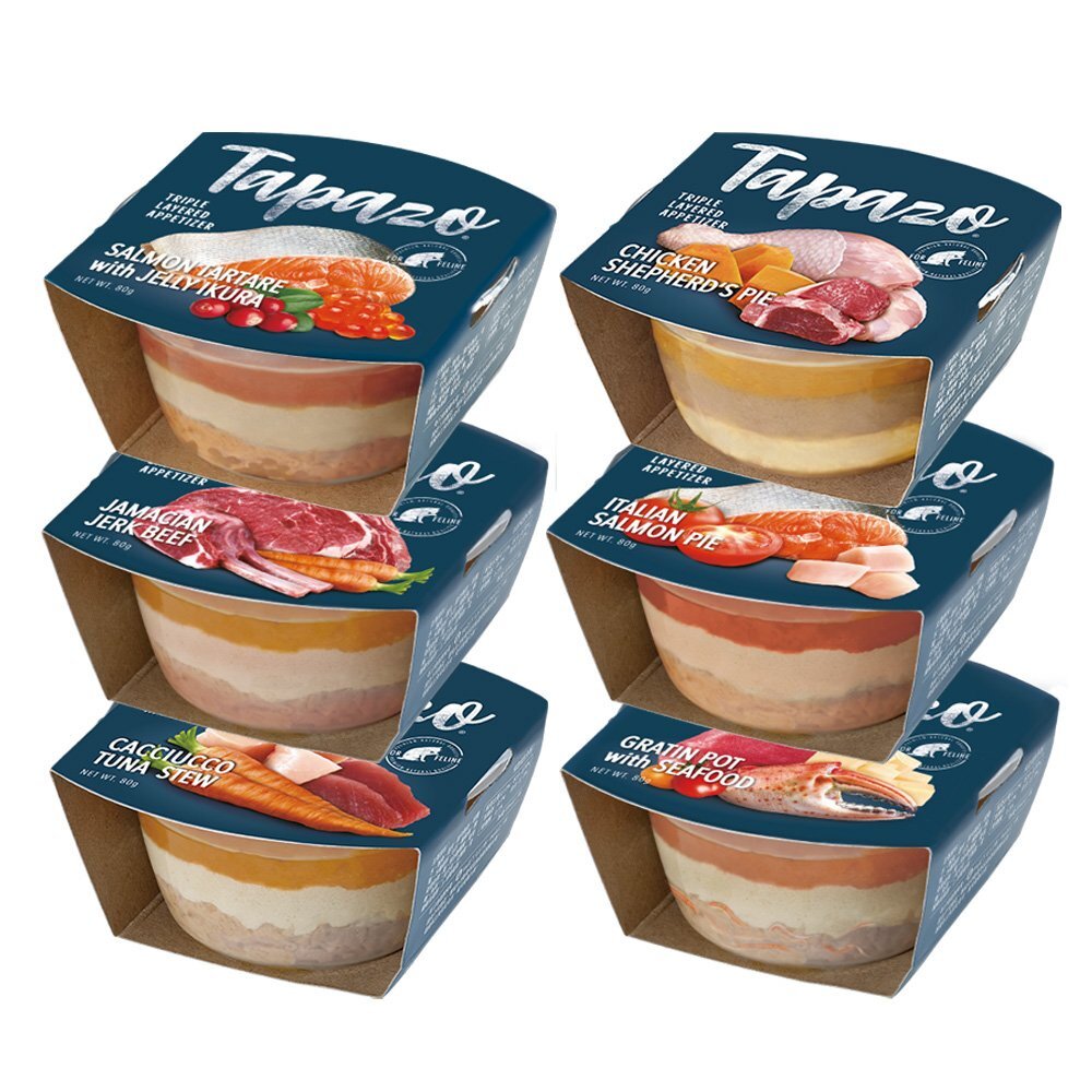 TAPAZO 特百滋 貓用開胃三層杯80g【24罐組】 優質肉品打造雙重口感 貓罐頭『WANG』-圖片-1