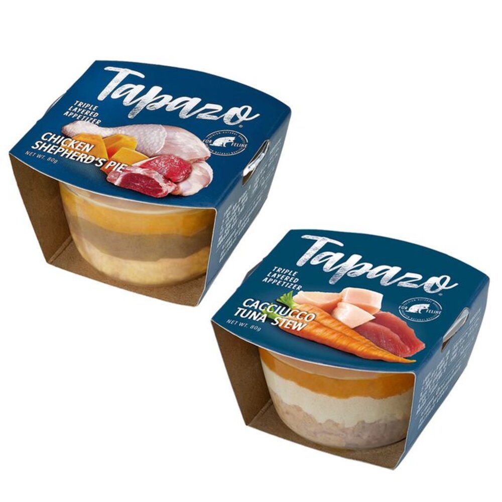 TAPAZO 特百滋 貓用開胃三層杯80g【24罐組】 優質肉品打造雙重口感 貓罐頭『WANG』-圖片-4