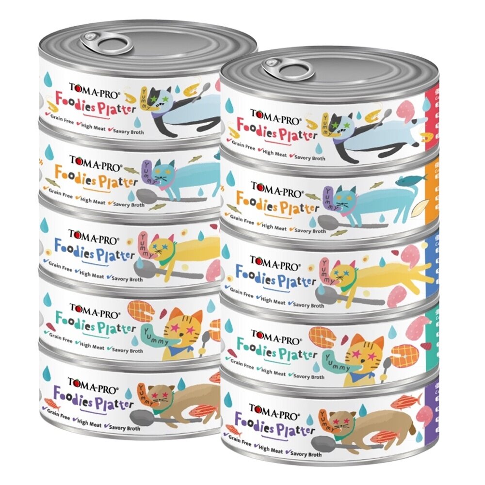 15995870428-TOMA-PRO 優格 吃貨拼盤貓罐頭80g【24罐組】 幼貓 全齡貓 無穀貓罐 貓罐頭『WANG』