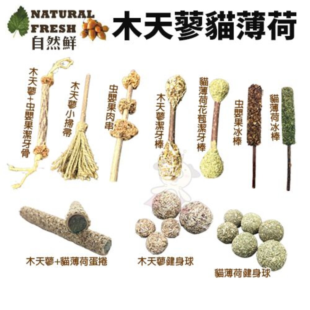 1607596159-自然鮮 木天蓼貓薄荷 潔牙棒/肉串/健身球/小掃帚/蛋捲/冰棒 貓潔牙棒『WANG』