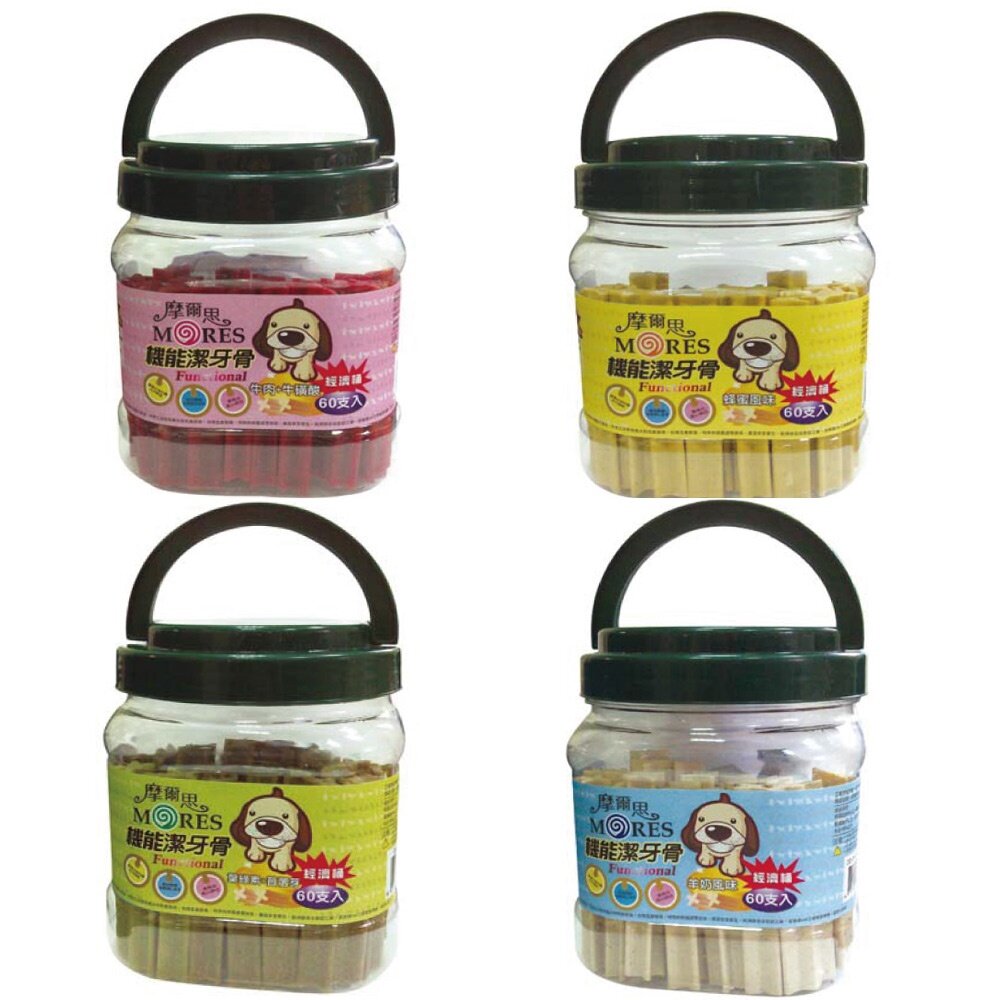 1633160077-摩爾思 Mores 十字 機能潔牙骨 20支入/60支入 家庭號 狗潔牙骨『WANG』