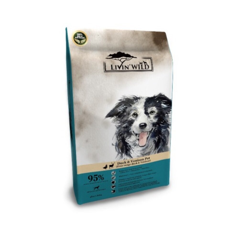 LIVIN'WILD 野宴 無榖犬糧 1LB-4LB 草飼牛|放養雞|放養鴨 全齡犬 無穀糧 犬糧『WANG』-圖片-3