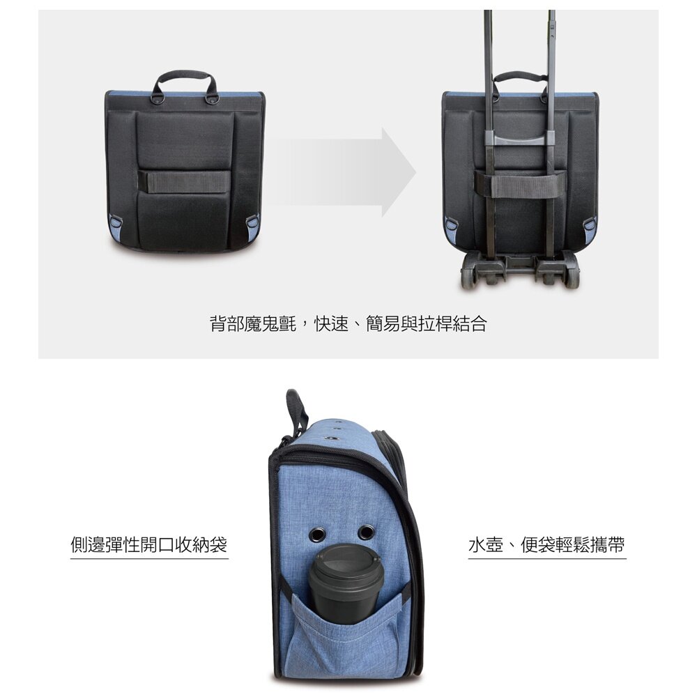 Daisuki 三合一透氣櫥窗包 透氣捲捲多功能側背包 V系列雙蓋露頭多功能後背包 外出包『WANG』-圖片-6