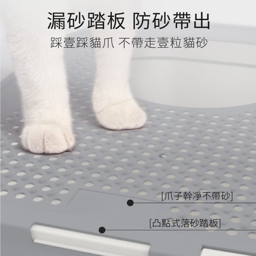 icat 寵喵樂 魔方頂入式貓砂盆 全封閉抽屜式雙門升級款貓砂盆 下進上出 封閉式貓砂盆『WANG』-圖片-6