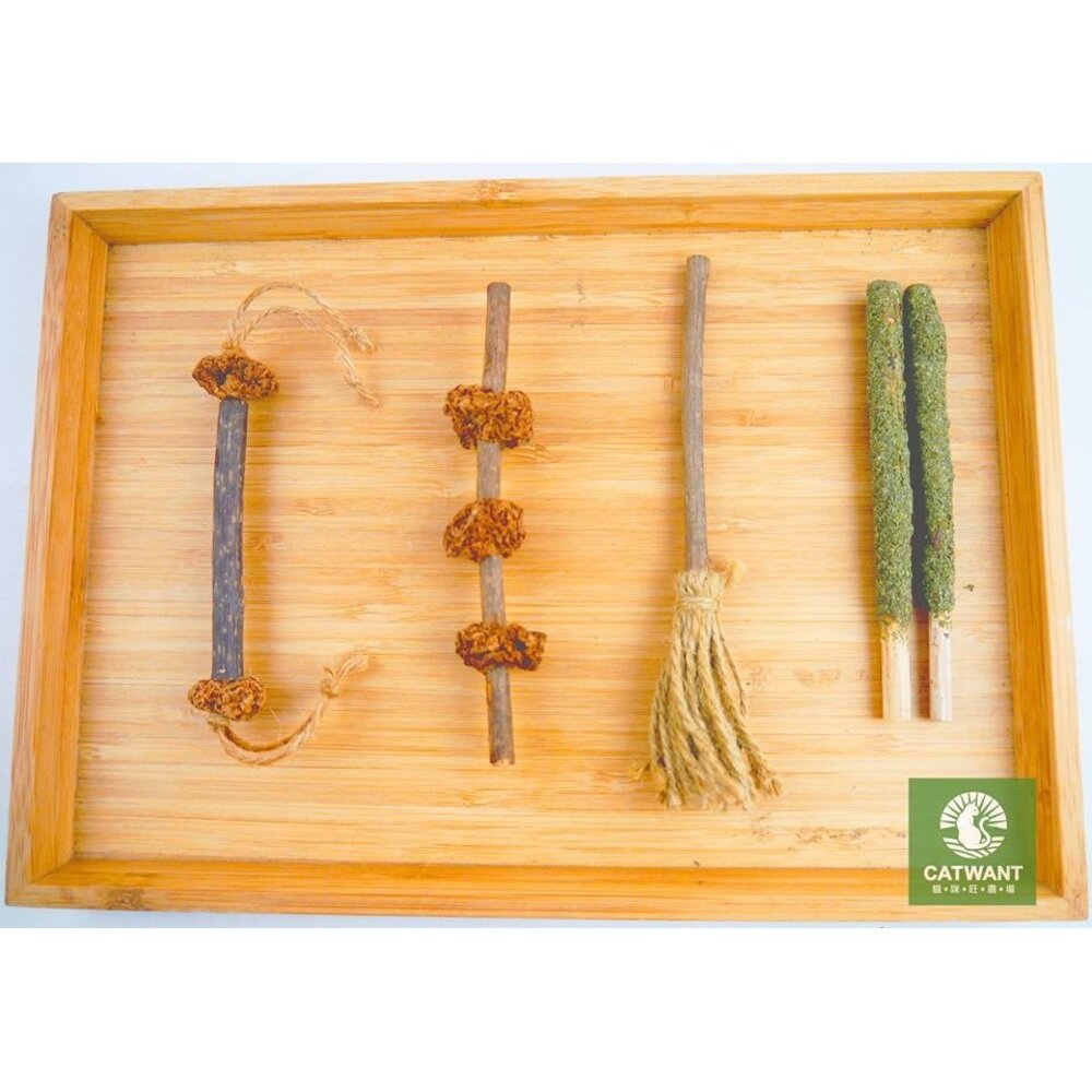 CATWANT 貓咪旺農場 木天蓼手工磨牙玩具 貓薄荷冰棒 蟲癭粿冰棒 貓玩具 貓零食『WANG』-圖片-4