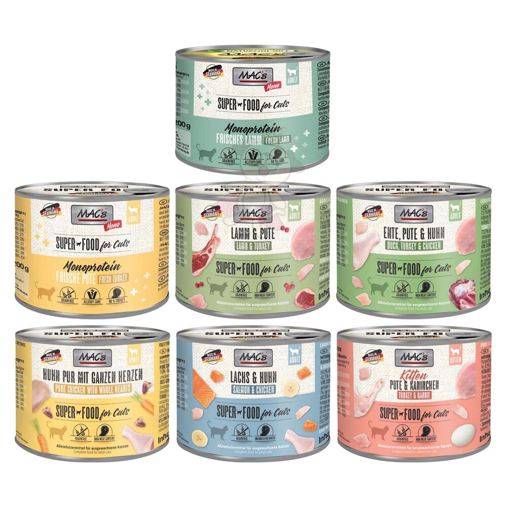 德國馬克 Mac's 無穀主食貓罐 200g【單罐】主食貓罐 無穀罐 貓罐頭『WANG』-圖片-2