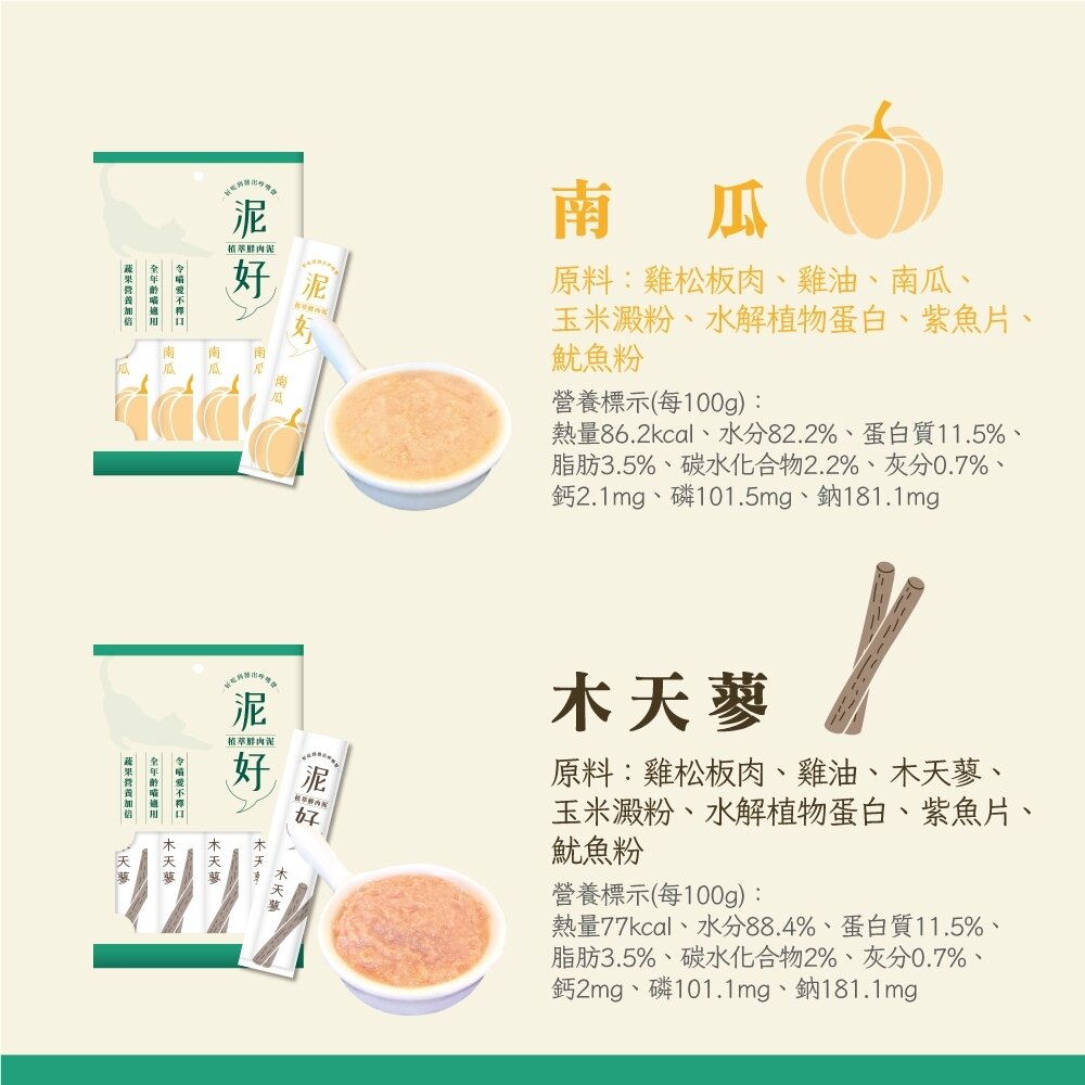 泥好 植萃鮮肉泥 15g/4入貓肉泥 肉泥 寵物零食 貓零食 點心 全齡貓『WANG』-圖片-3