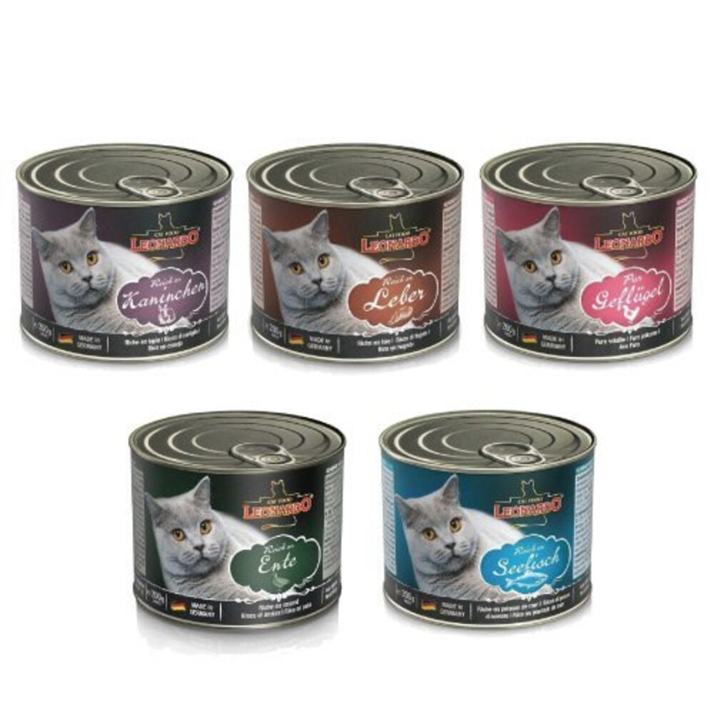 LEONARDO 里奧納多 精燉鮮肉 貓咪主食罐-200g 無穀貓罐 主食罐 貓罐頭『WANG』-圖片-1