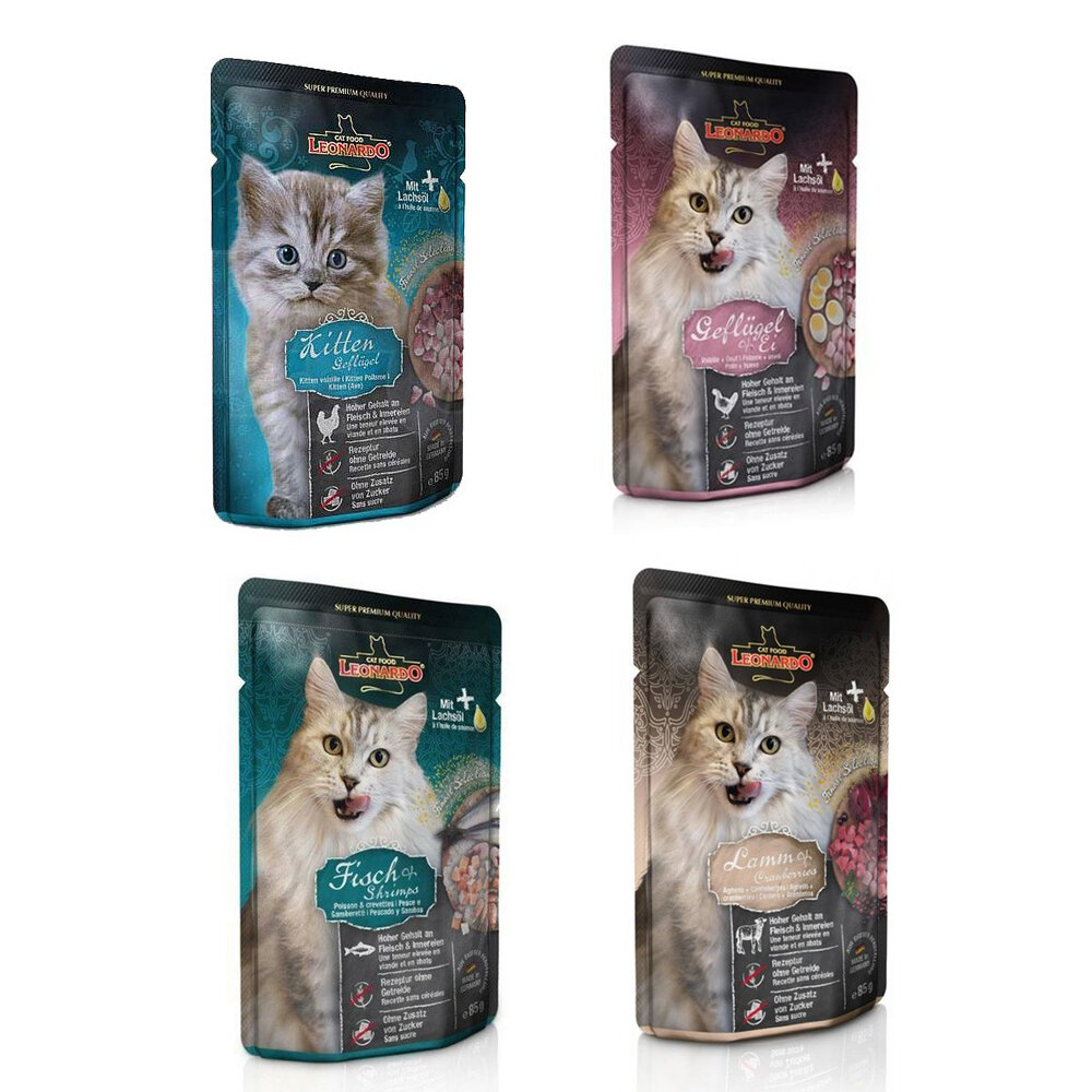 LEONARDO 里奧納多 貓用主食鮮肉包 85g 主食貓餐包 鮮肉餐包 貓餐包『WANG』-圖片-1