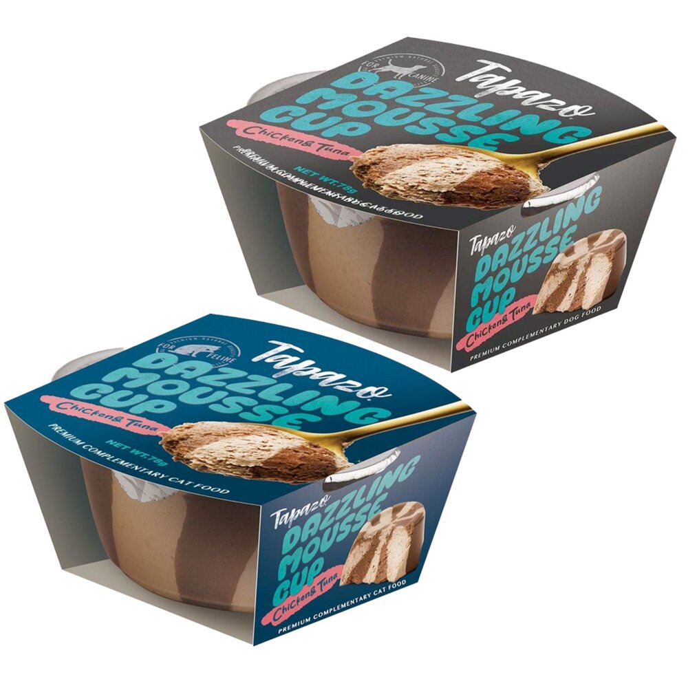 TAPAZO 特百滋 開胃三層杯 雙炫慕斯杯【單罐】慕斯罐 肉泥罐 貓餐杯 狗餐杯 貓罐頭 狗罐頭『WANG』-圖片-1